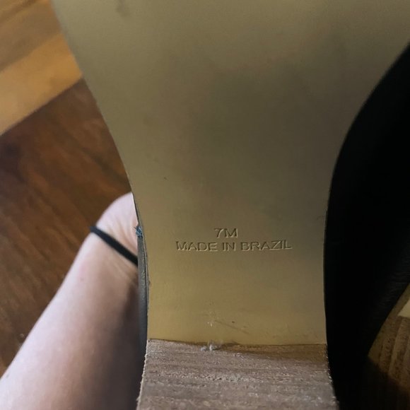 Steve Madden black open-toe booties - sz 7 - Picture 2 of 5